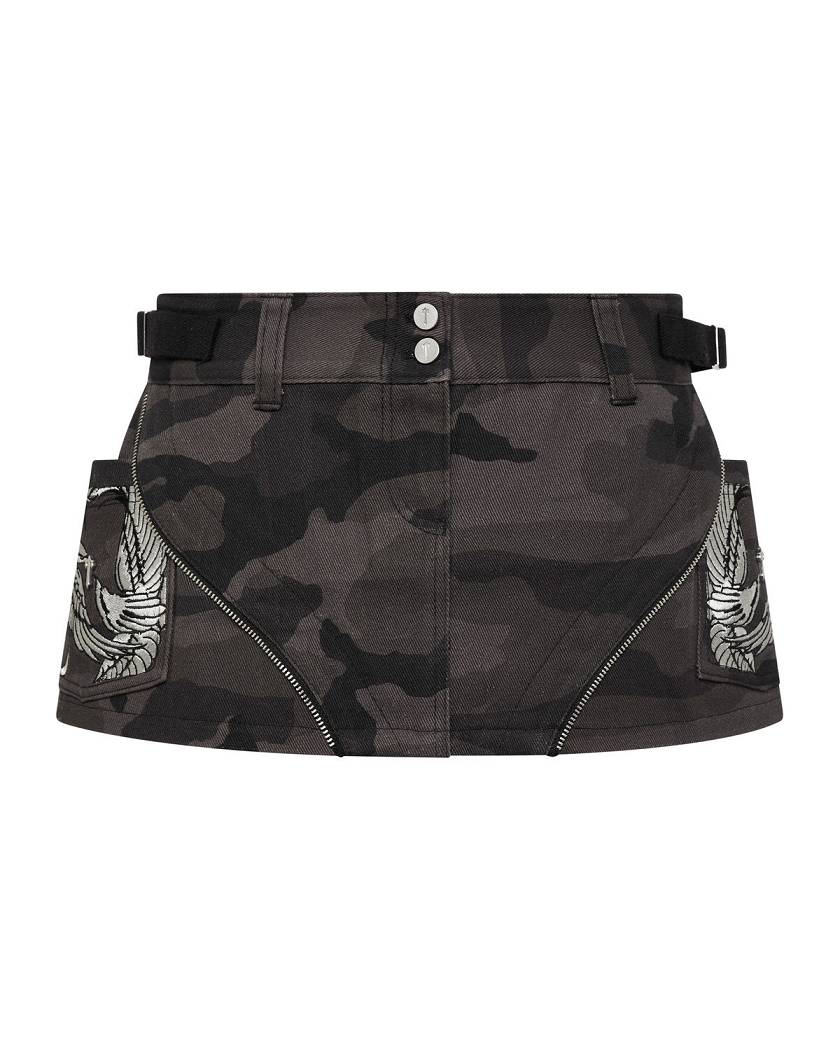 Trapstar x Ed Hardy Skirt 黒 迷彩 | TS-65100
